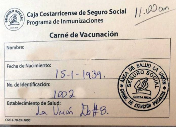 Certificado de vacunación, El Nacional