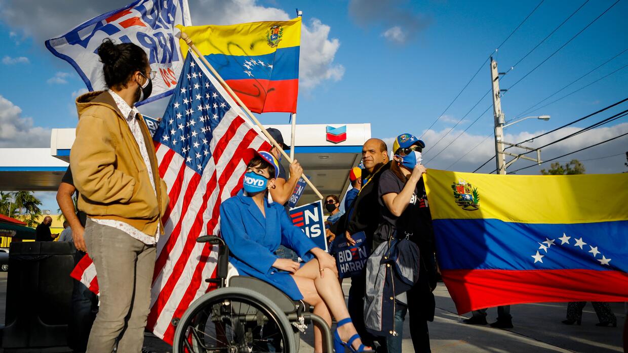 Refugiados venezolanos llegando a Estados Unidos