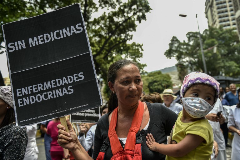 VENEZUELA-CRISIS-HEALTH-PROTEST