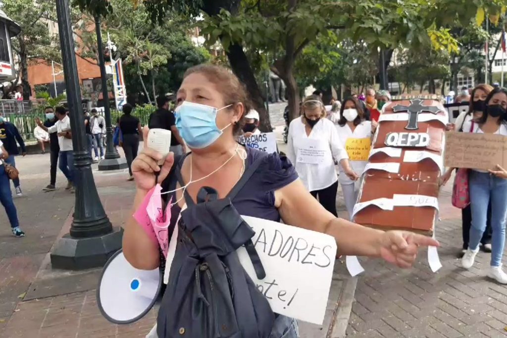 Activistas protestaron en Caracas para exigir el respeto de los derechos humanos