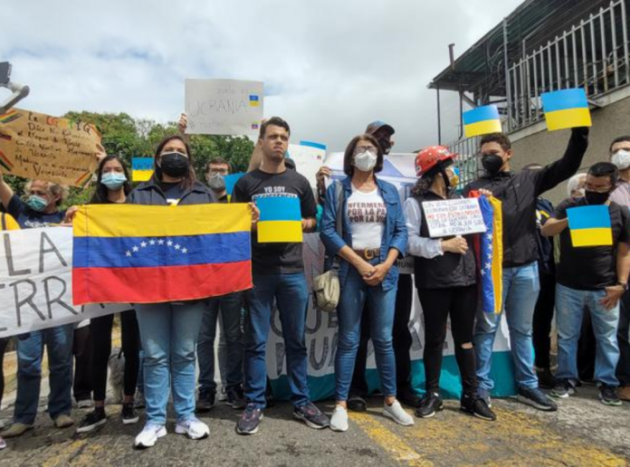protesta embajada Rusia Caracas