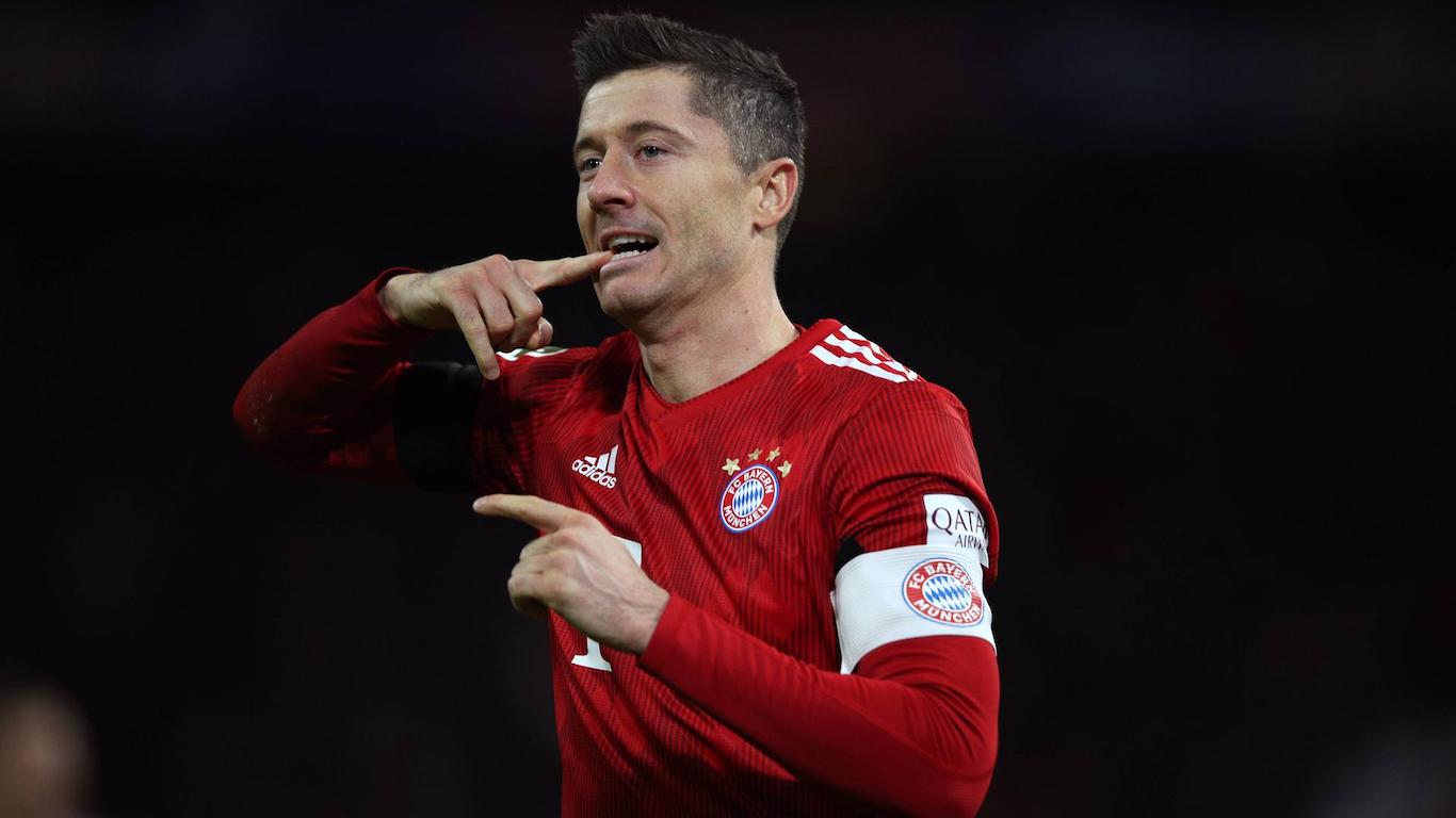 Lewandowski lidera la tabla de goleadores de la Champions