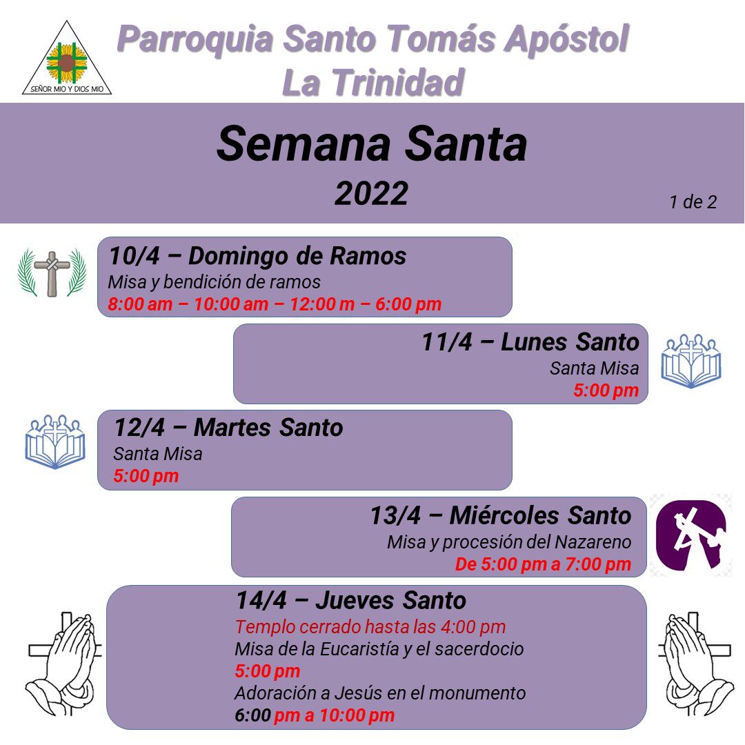 Cronograma Semana Santa Apóstol