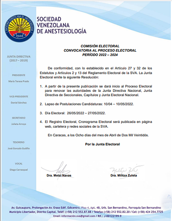 Sociedad Venezolana de Anestesiología