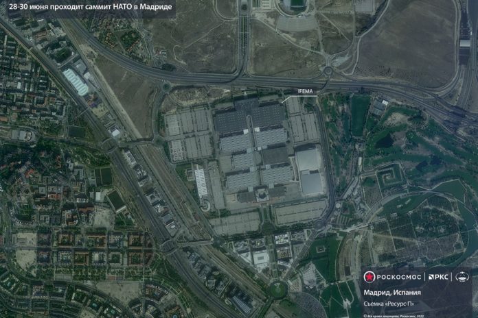 Rusia publicó imágenes satelitales de la sede de la cumbre de la OTAN