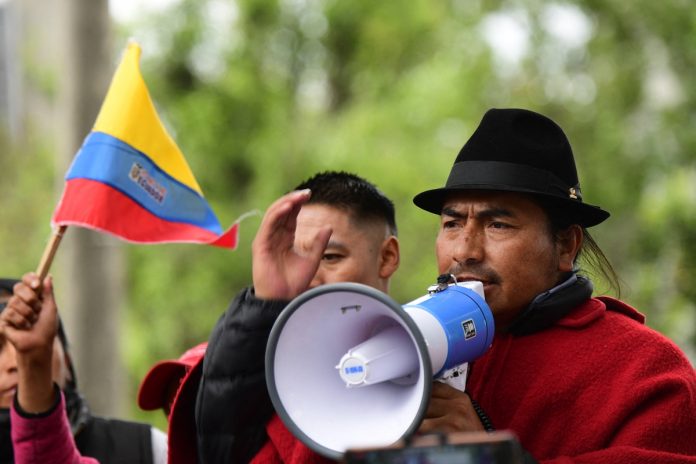 Indígenas de Ecuador convocan a un plantón para apoyar a su líder enjuiciado por protestas