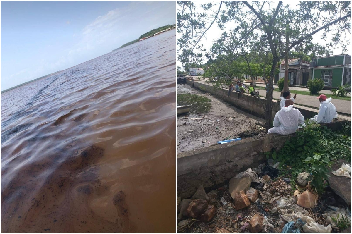 Río Orinoco afectado por un derrame petrolero en plataforma de Petrowarao