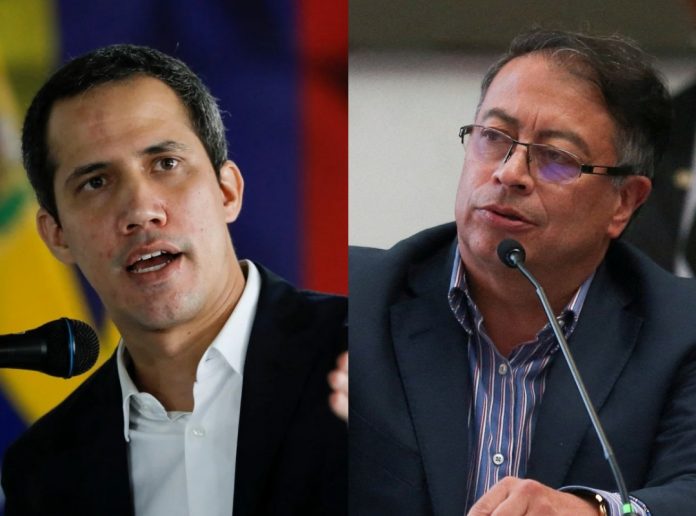 Juan Guaidó y Gustavo Petro