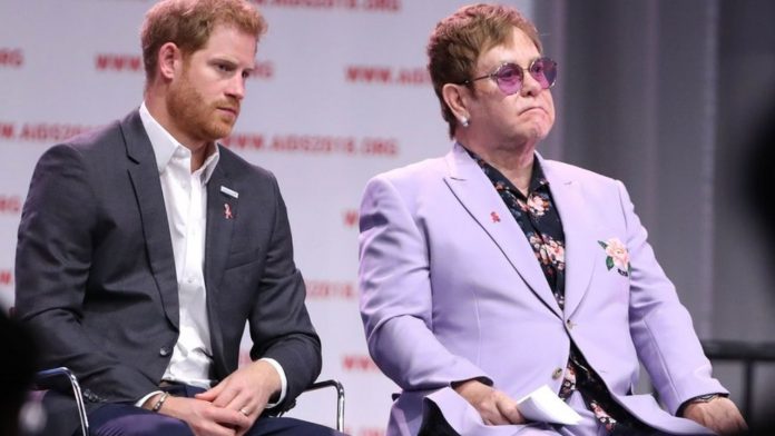 príncipe Harry y Elton John