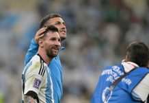 Lionel Messi en triunfo de Argentina