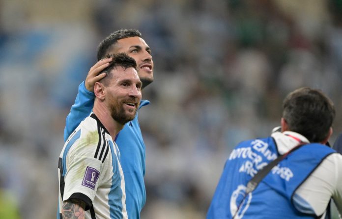 Lionel Messi en triunfo de Argentina