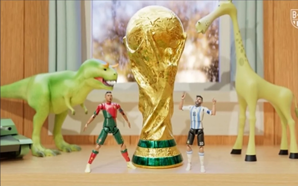 Lionel Messi y Cristiano Ronaldo protagonizan un video al estilo Toy Story sobre el Mundial