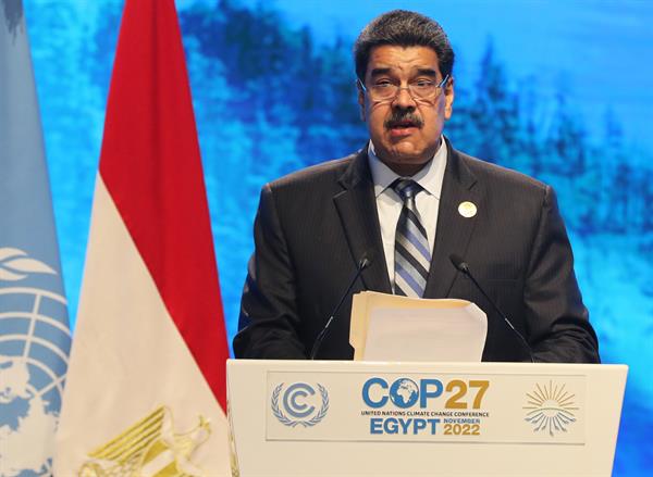 Maduro pidió en la COP27 concretar un fondo para pérdidas y daños climáticos