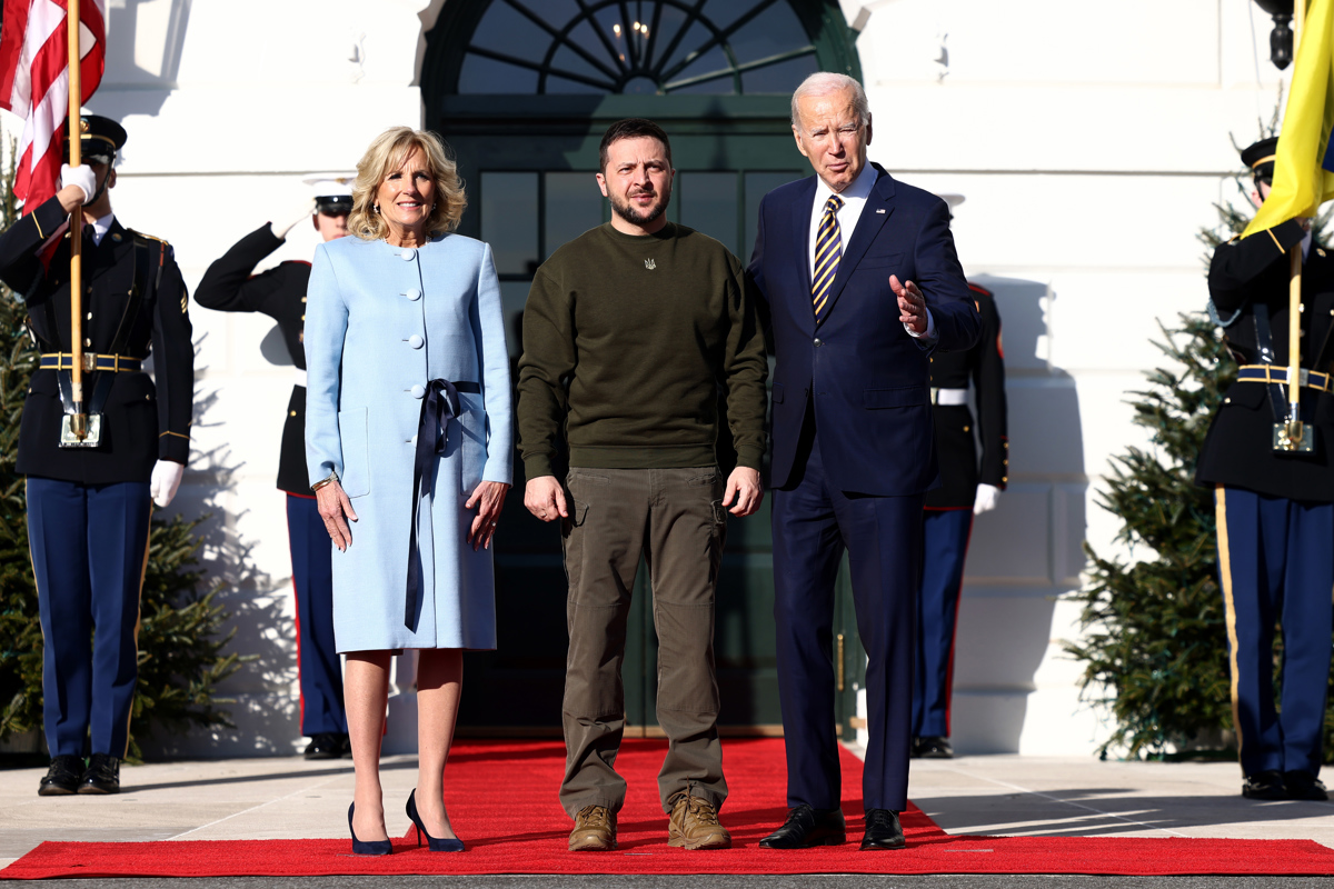 Ukrainian President Zelensky meets with US President Biden