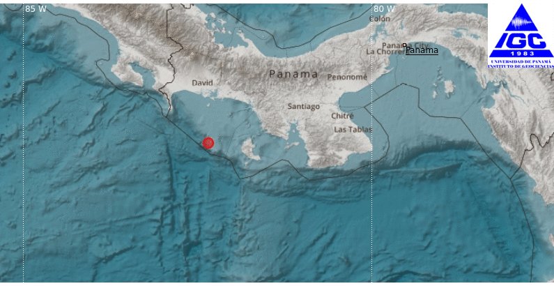 Sismo de 6.8 grados estremeció a Panamá sin registro de daños o heridos