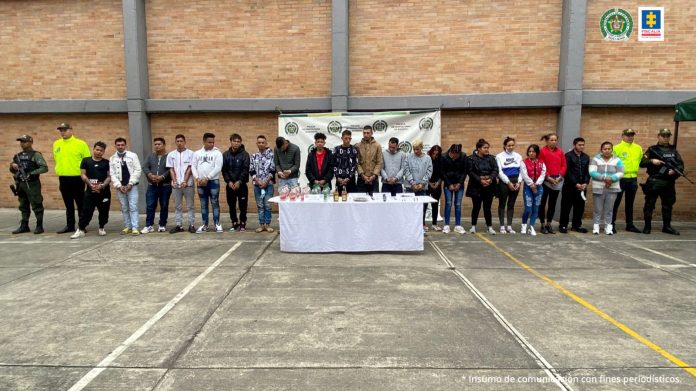 21 detenidos del Tren de Aragua en Bogotá, Colombia