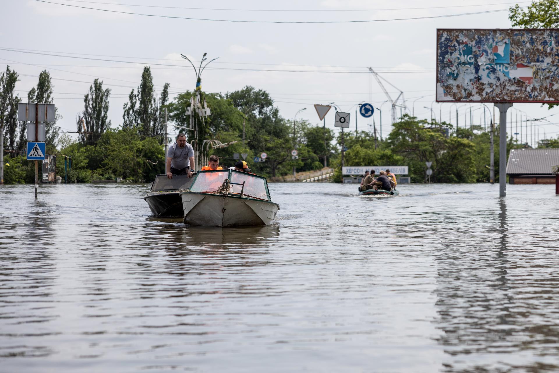 Evacuaciones en Jersón