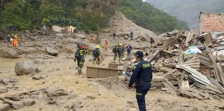 Lluvias dificultan búsqueda de sobrevivientes tras mortal alud en Colombia