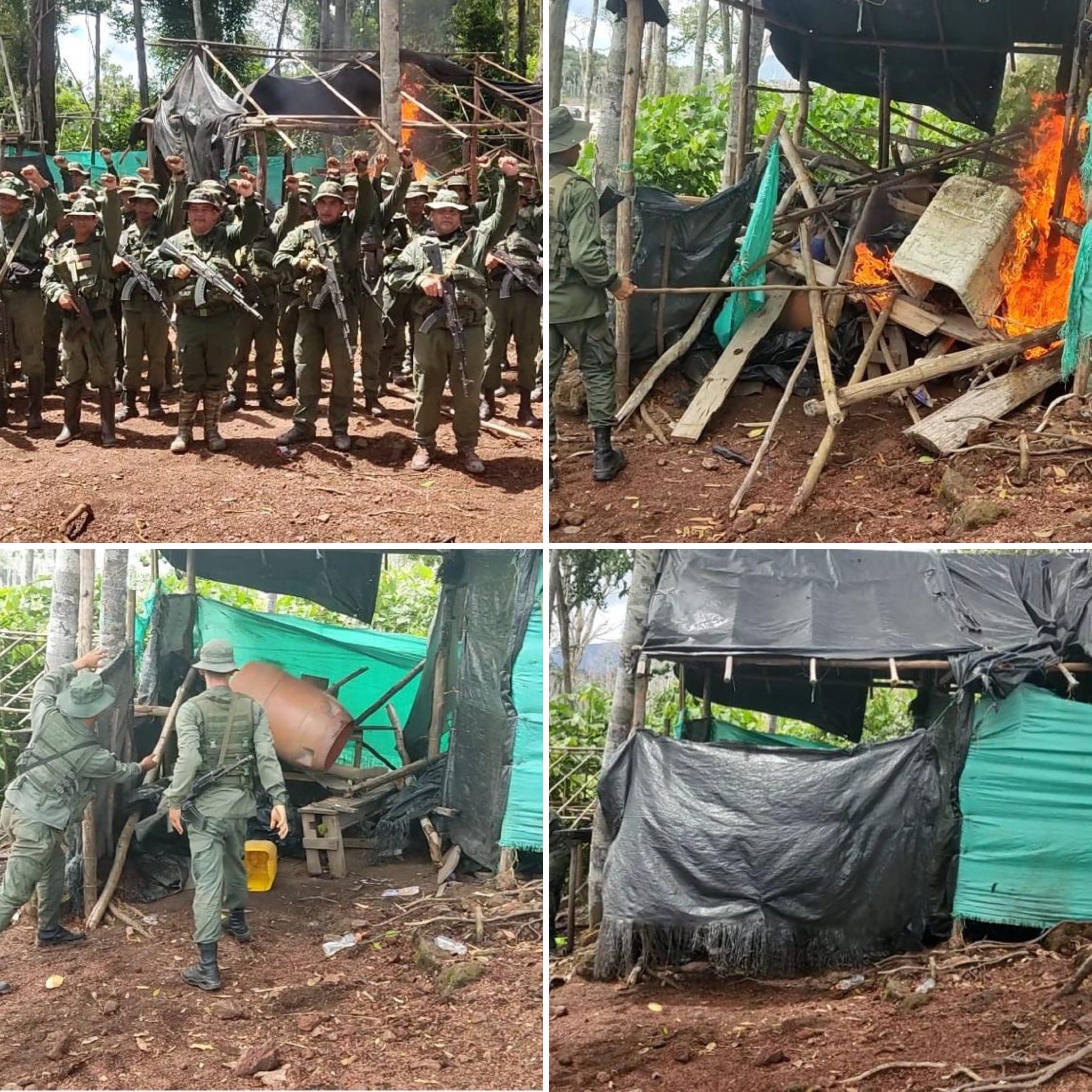 La FANB destruyó 26 estructuras usadas para la minería ilegal en Amazonas