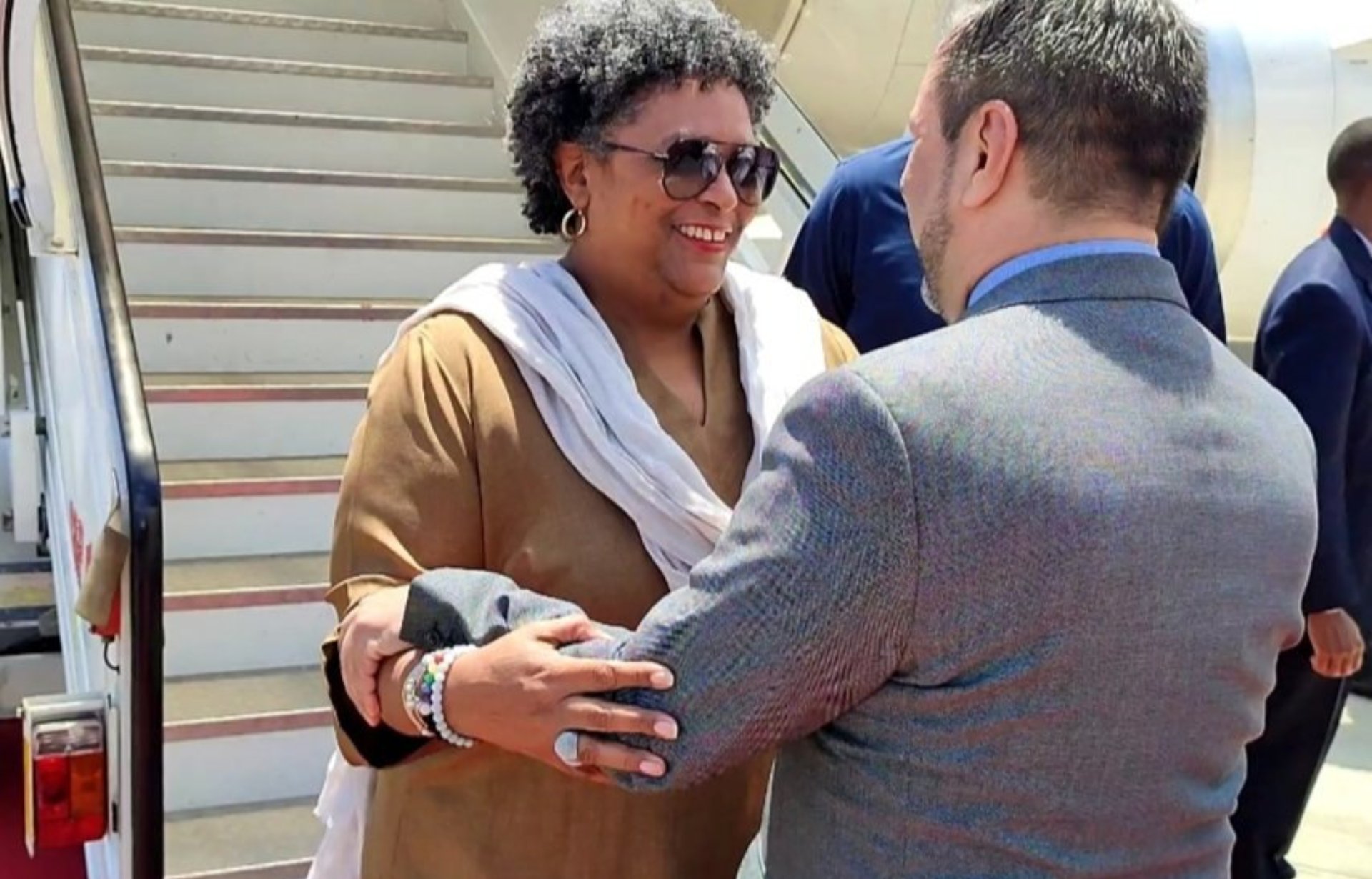 Primera ministra de Barbados, Mia Mottley, llegó a Venezuela para primera visita oficial