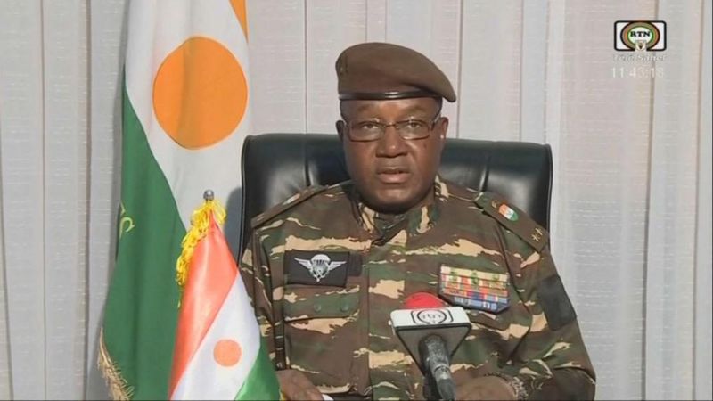 El general Abdourahmane Tchiani, que lideró el golpe de Estado, se ha declarado a sí mismo nuevo jefe de Estado de Níger. AFP