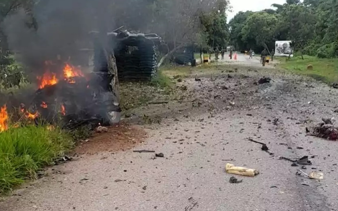 Seis militares heridos tras un atentado con carro bomba en el noreste de Colombia