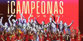 Madrid celebró el título con las campeonas del mundo