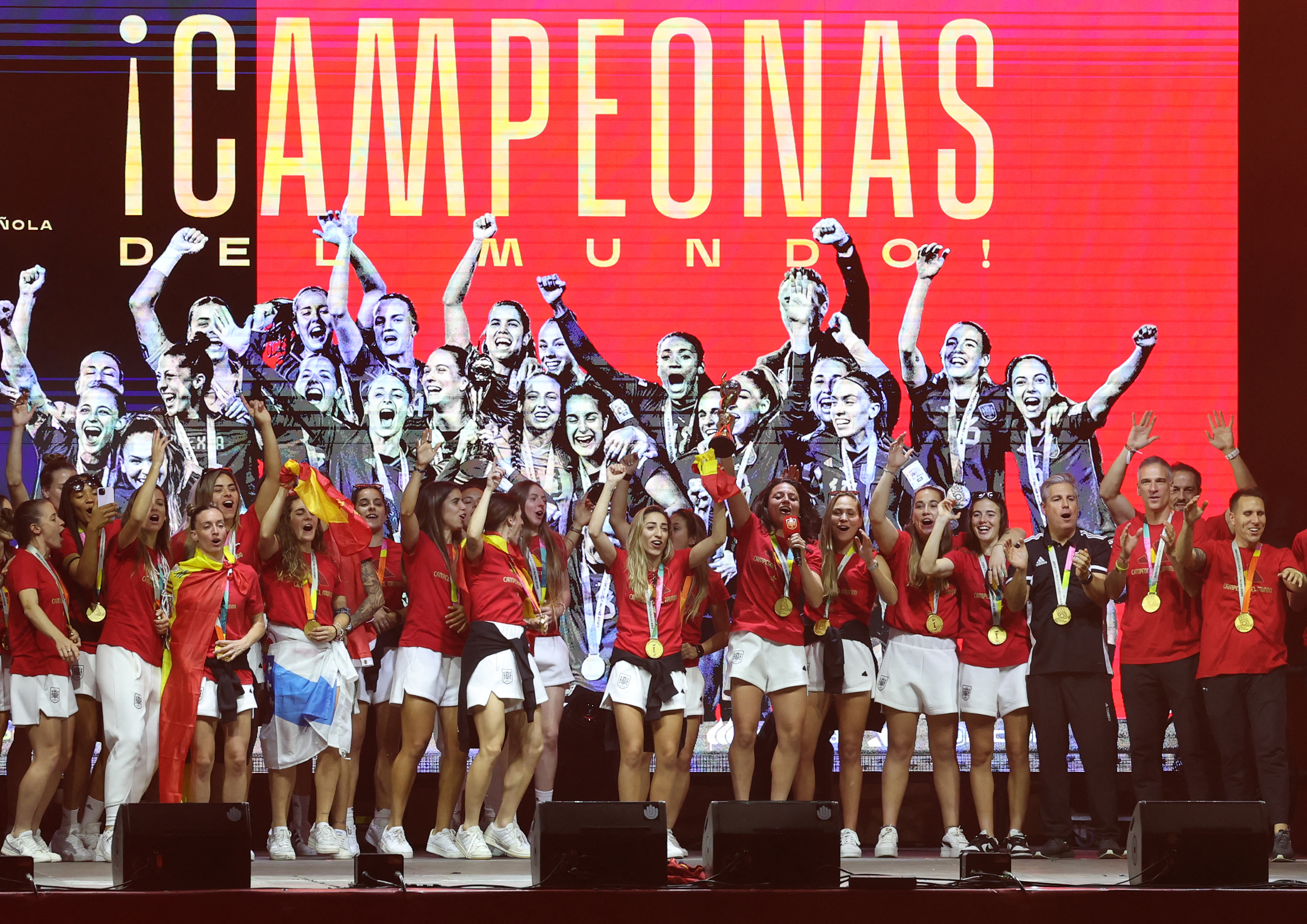 Madrid celebró el título con las campeonas del mundo