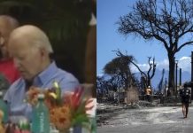 Biden se habría quedado dormido en reunión con las víctimas de los incendios de Hawái