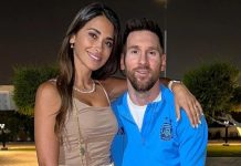 Messi y Antonella en busca de la nena