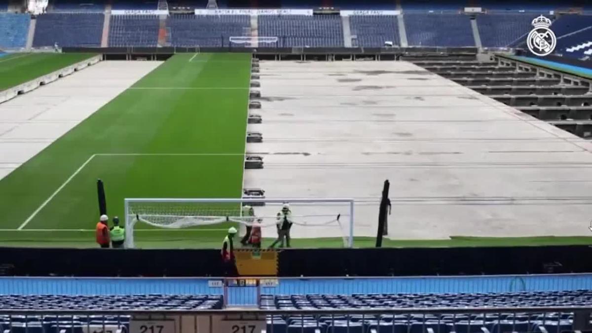 El Real Madrid Mostró El Nuevo Césped Retráctil Del Santiago Bernabéu 