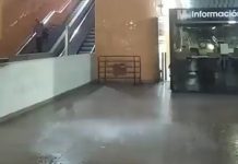 Metro de Caracas estación petare caída de agua por lluvias