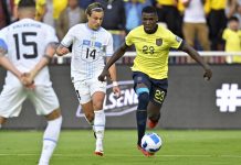 Ecuador remonta juego ante Uruguay