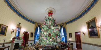 decoración navideña de la Casa Blanca