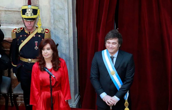 Cristina Fernández y Javier Milei