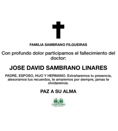 Obituario José David Sambrano Linares