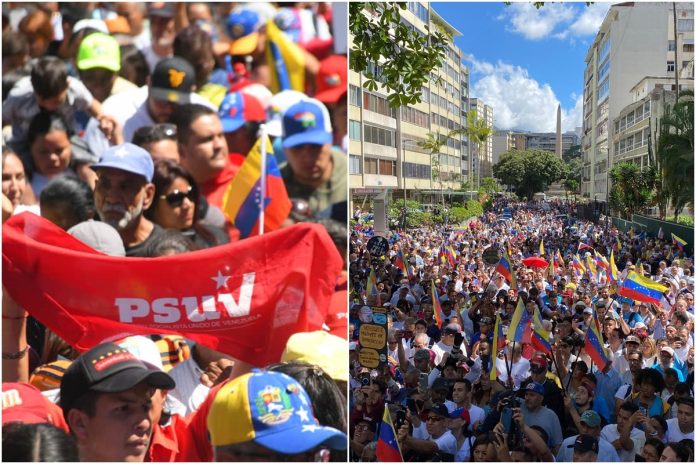 23 de enero: oposición y chavismo se movilizaron en varios estados del país