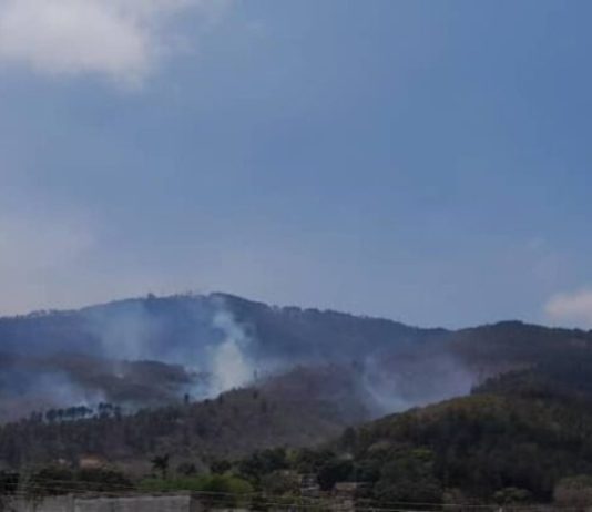 Incendio en cerro Casupo