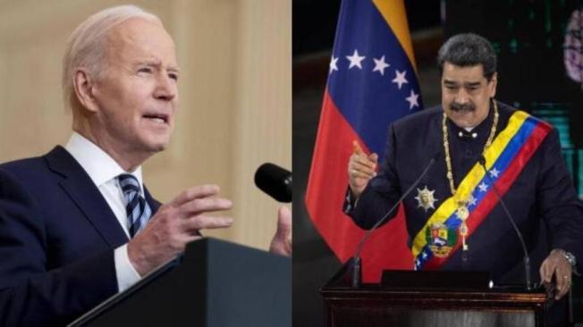 Joe Biden, presidente de Estados Unidos, y Nicolás Maduro, presidente de Venezuela. Foto: EFE