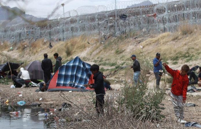 Migrantes en México frontera