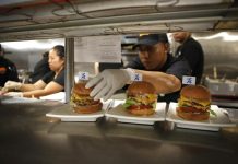 trabajadores comida rápida California
