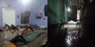 Se desbordó el río Guaire por fuertes lluvias y se inundaron zonas de Petare