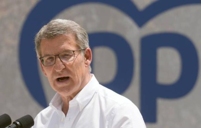 El líder del conservador Partido Popular en España, Alberto Núñez Feijóo