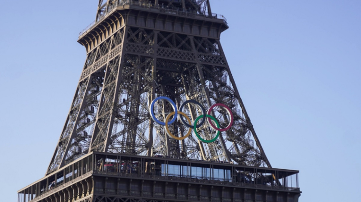 anillos olímpicos Torre Eiffel