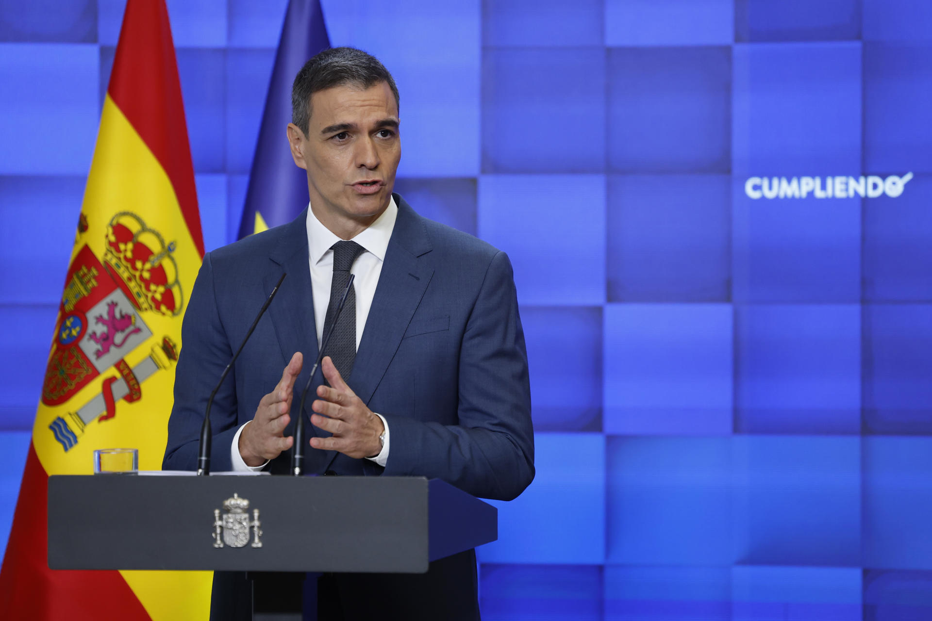 Pedro Sánchez hace balance del curso político