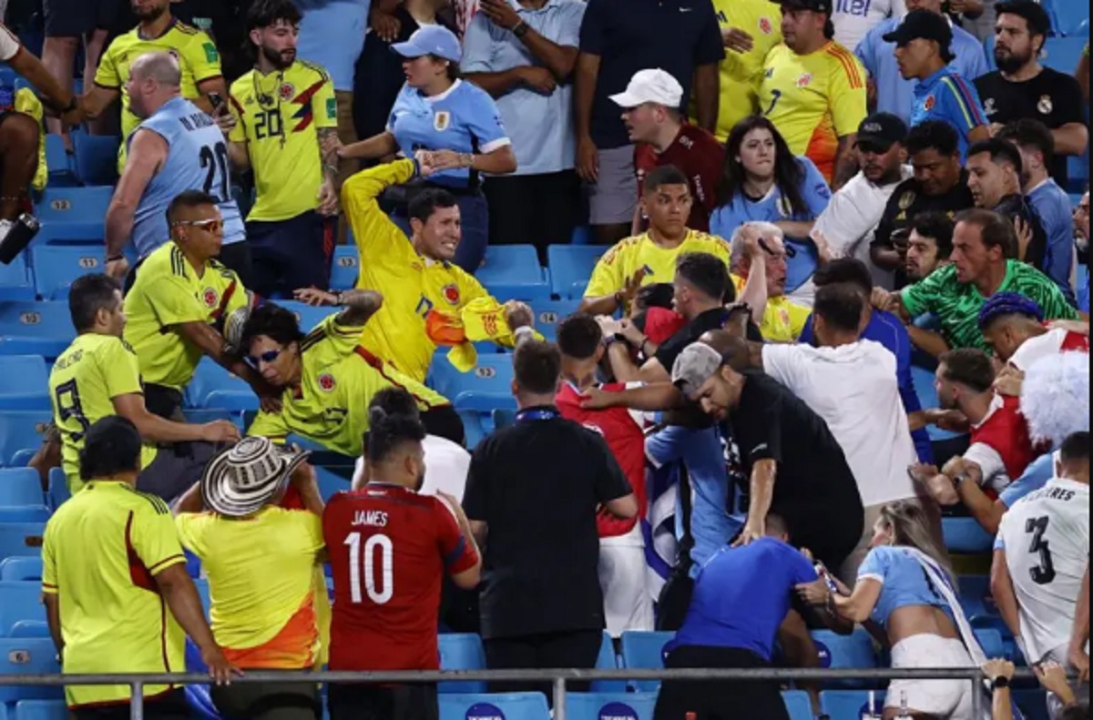 pelea jugadores aficionados