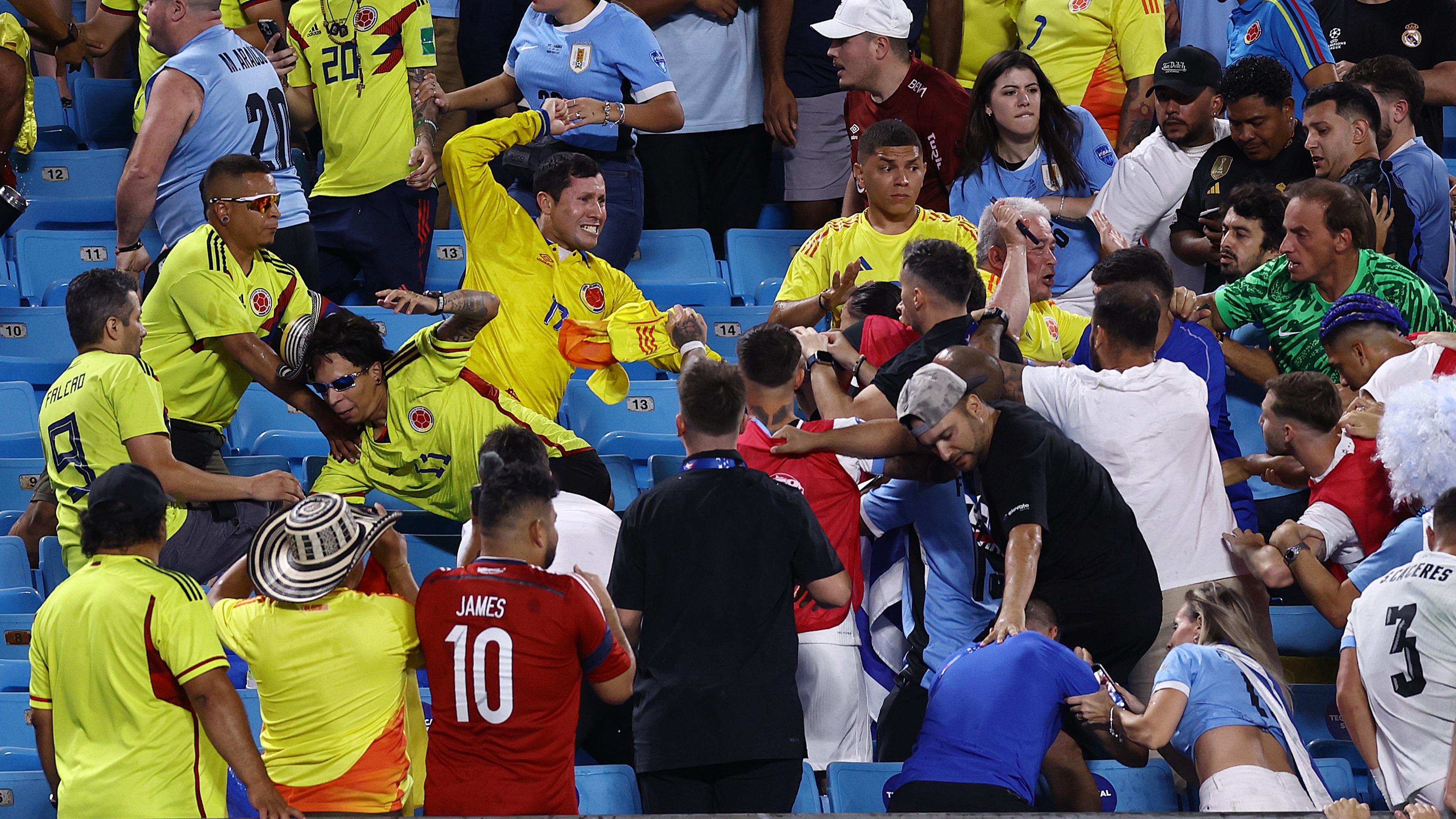 Uruguay Colombia fight Copa America 2024 071024