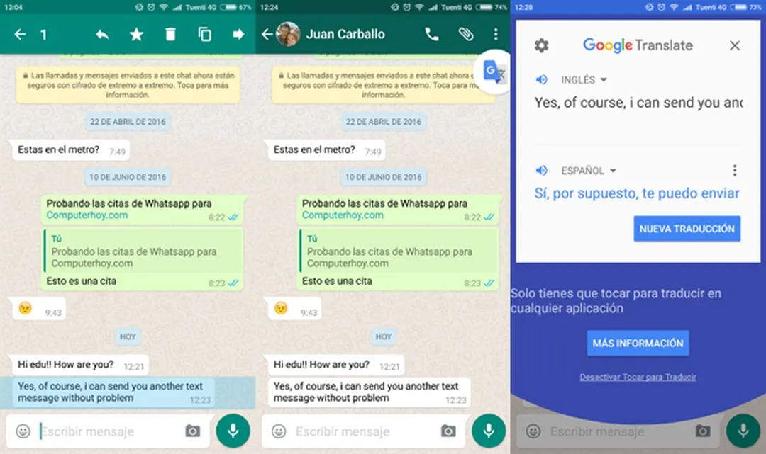 WhatsApp integrará Traductor de Google en conversaciones entre usuarios