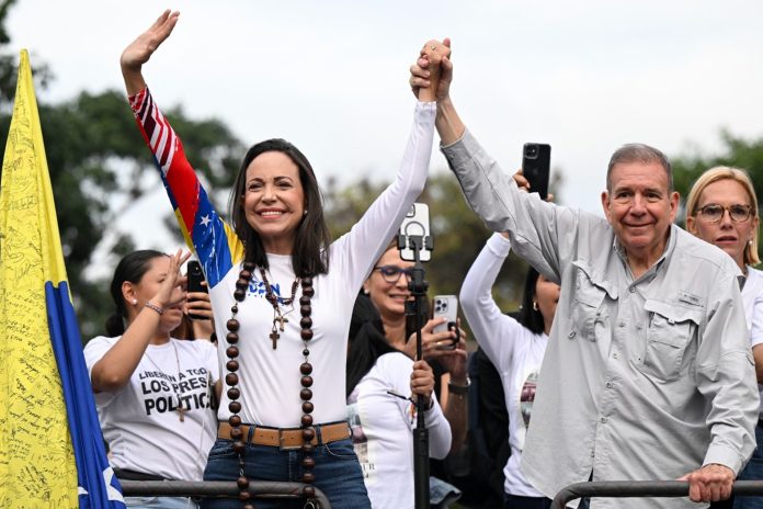 VENEZUELA-ELECTION-CAMPAIGN-GONZALEZ-MACHADO EE UU y la ONU preocupados por la seguridad de María Corina Machado y Edmundo González
