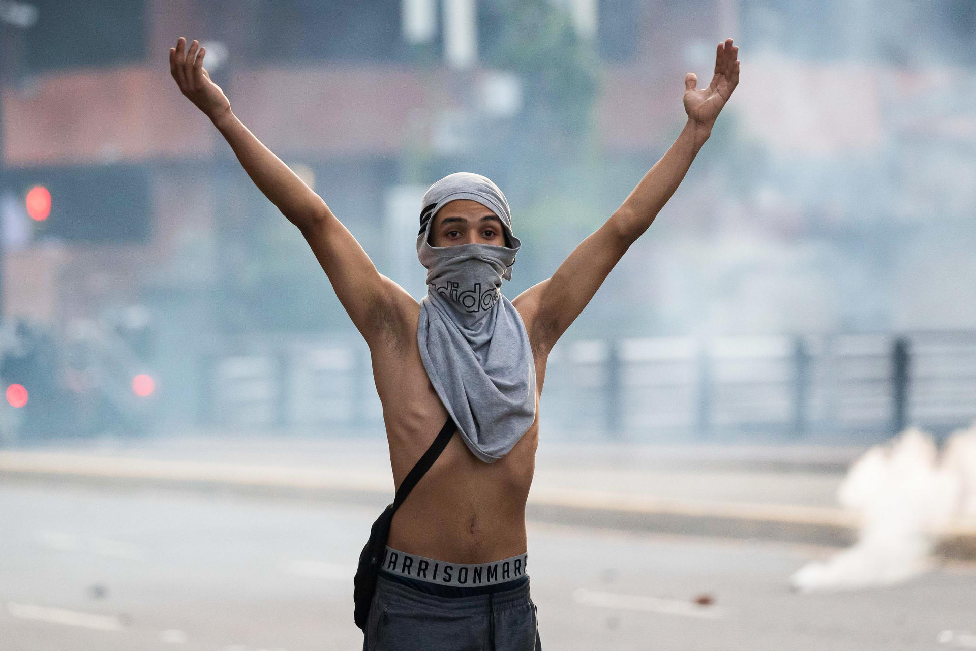 Protestas en Caracas contra los resultados de las presidenciales